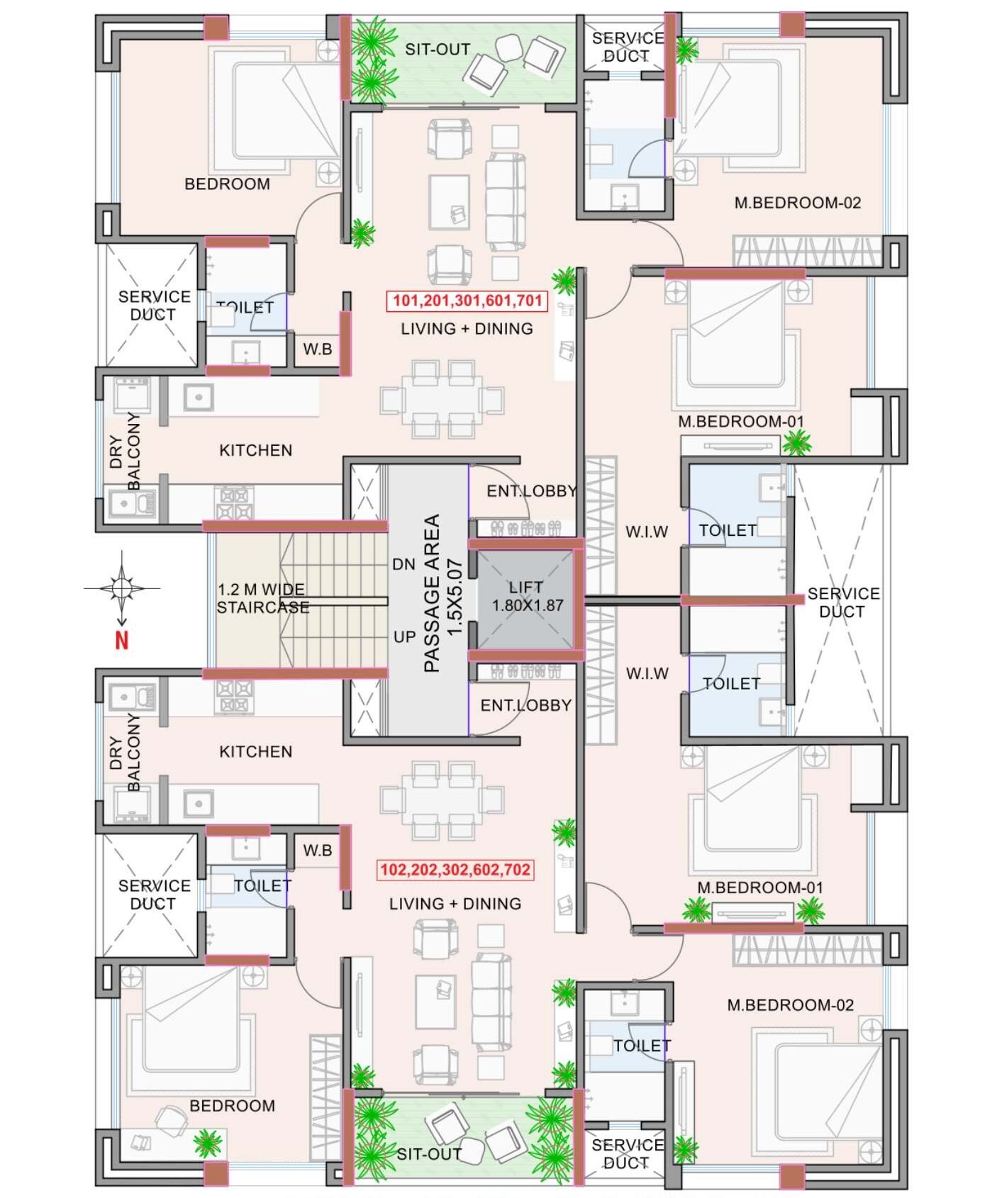 Furniture Layout - Contemporary Living